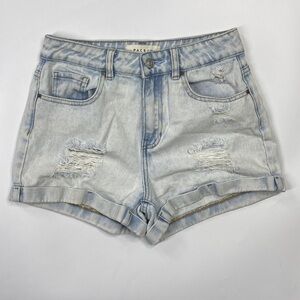 Pacsun Light Wash Distressed Mom Shorts Size 25